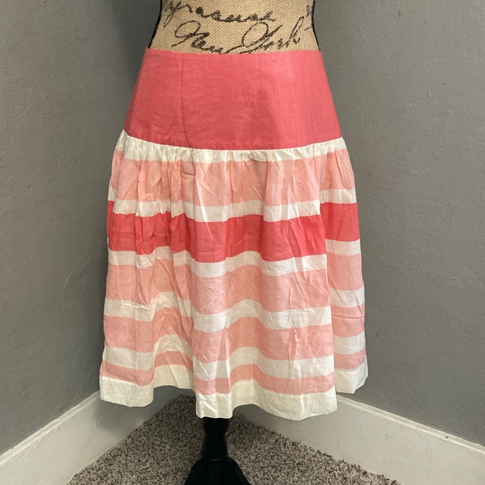Gap pink & cream striped skirt sz 8